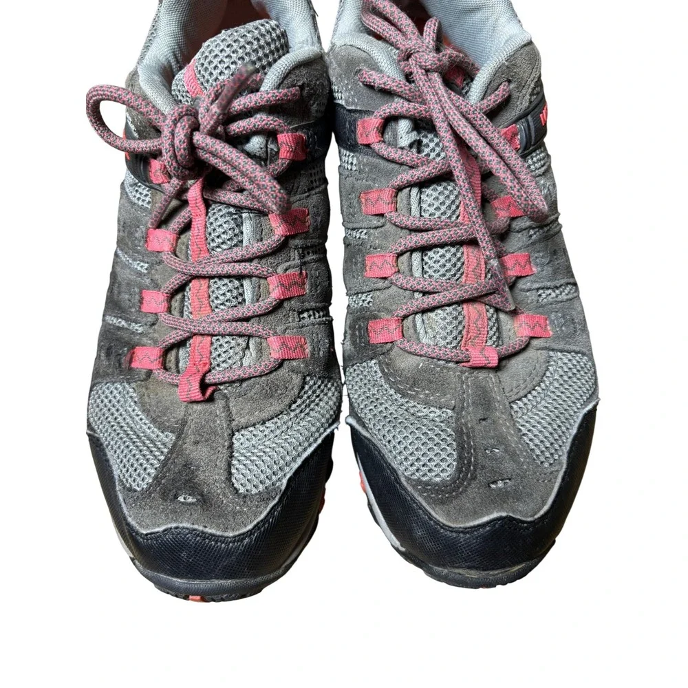 Merrell Hiking Shoes Women 8.5 Grey Strawberry Accentor Ventilator Low Suede
